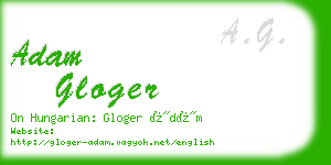 adam gloger business card